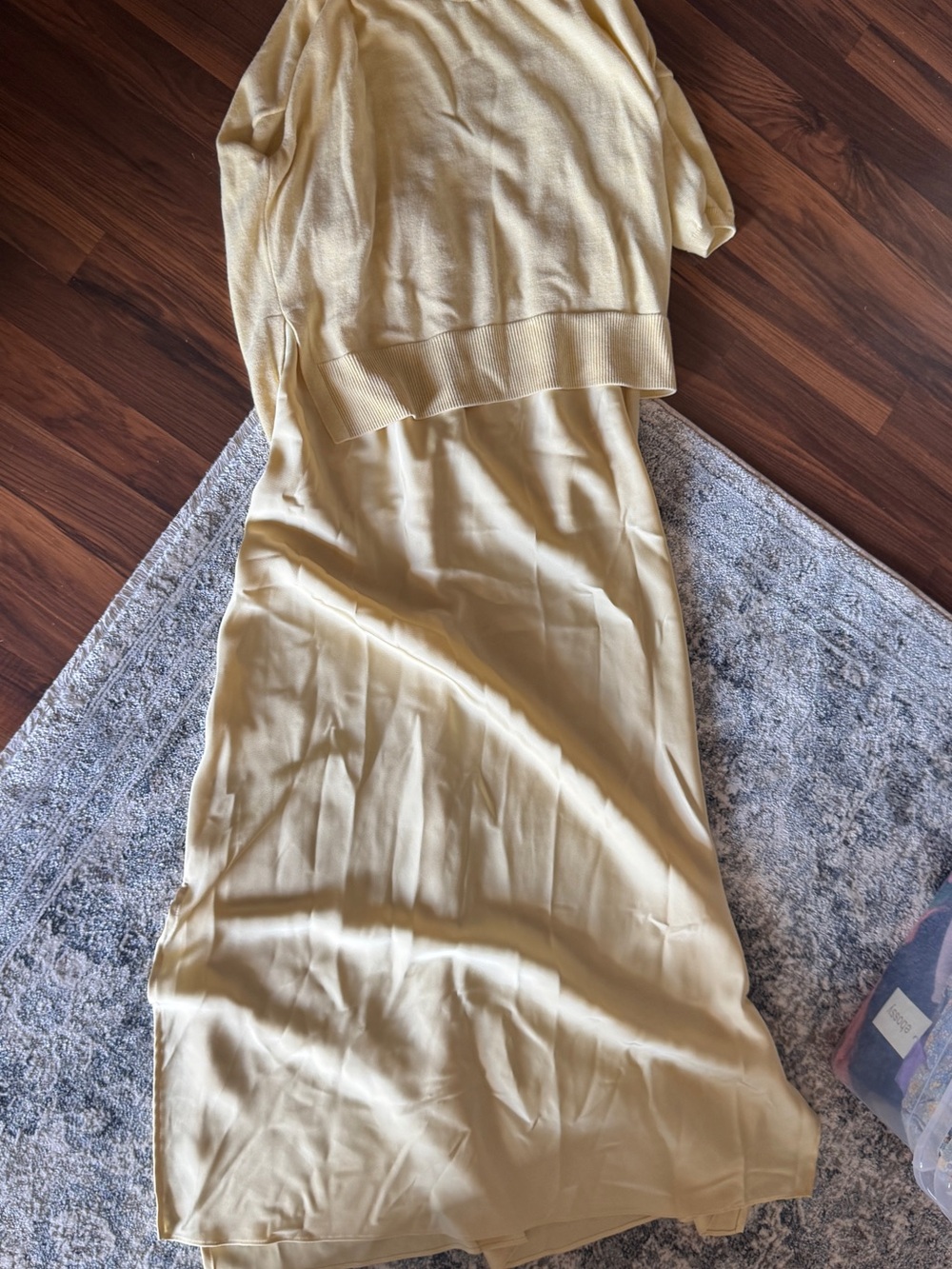 MSK Light Yellow Maxi Knit Dress